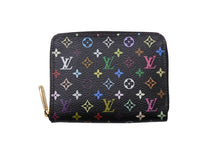 Load image into Gallery viewer, 極美品 LOUIS VUITTON ルイヴィトン ジッピー コインパース 小銭入れ M66549 モノグラム マルチカラー ブラック 村上隆 中古 4b004641