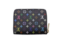 Load image into Gallery viewer, 極美品 LOUIS VUITTON ルイヴィトン ジッピー コインパース 小銭入れ M66549 モノグラム マルチカラー ブラック 村上隆 中古 4b004641