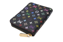 Load image into Gallery viewer, 極美品 LOUIS VUITTON ルイヴィトン ジッピー コインパース 小銭入れ M66549 モノグラム マルチカラー ブラック 村上隆 中古 4b004641