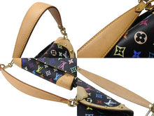 画像をギャラリービューアに読み込む, 極美品 LOUIS VUITTON ルイヴィトン ショルダーバッグ M40204 ビバリーMM モノグラムマルチカラー ブラック ゴールド金具 中古 4b004642