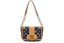 画像をギャラリービューアに読み込む, 極美品 LOUIS VUITTON ルイヴィトン パティ ワンショルダーバッグ M40306 モノグラム マルチカラー ブラック 村上隆 中古 4b004643