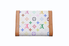 Load image into Gallery viewer, 極美品 LOUIS VUITTON ルイヴィトン ポルトモネ プラ コインケース 小銭入れ M92657 モノグラム マルチカラー ホワイト 村上隆 中古 4b004644