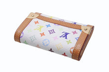 Load image into Gallery viewer, 極美品 LOUIS VUITTON ルイヴィトン ポルトモネ プラ コインケース 小銭入れ M92657 モノグラム マルチカラー ホワイト 村上隆 中古 4b004644