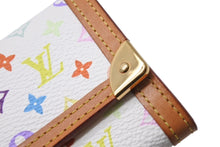 Load image into Gallery viewer, 極美品 LOUIS VUITTON ルイヴィトン ポルトモネ プラ コインケース 小銭入れ M92657 モノグラム マルチカラー ホワイト 村上隆 中古 4b004644