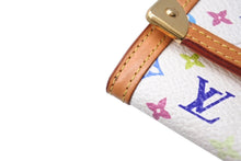 Load image into Gallery viewer, 極美品 LOUIS VUITTON ルイヴィトン ポルトモネ プラ コインケース 小銭入れ M92657 モノグラム マルチカラー ホワイト 村上隆 中古 4b004644