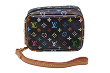 Load image into Gallery viewer, 極美品 LOUIS VUITTON ルイヴィトン ポーチ トゥルース ワピティ ポーチ M58034 モノグラム マルチカラー ブラック 村上隆 中古 4b004647
