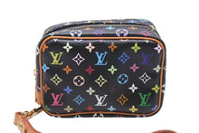 Load image into Gallery viewer, 極美品 LOUIS VUITTON ルイヴィトン ポーチ トゥルース ワピティ ポーチ M58034 モノグラム マルチカラー ブラック 村上隆 中古 4b004647