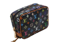 Load image into Gallery viewer, 極美品 LOUIS VUITTON ルイヴィトン ポーチ トゥルース ワピティ ポーチ M58034 モノグラム マルチカラー ブラック 村上隆 中古 4b004647