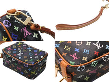 Load image into Gallery viewer, 極美品 LOUIS VUITTON ルイヴィトン ポーチ トゥルース ワピティ ポーチ M58034 モノグラム マルチカラー ブラック 村上隆 中古 4b004647