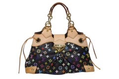 LOUIS VUITTON ルイヴィトン モノグラム マルチカラー 村上隆 ウルスラ ブラック ハンドバッグ M40124 美品 中古 4b004649