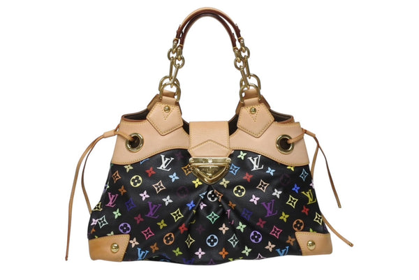 LOUIS VUITTON ルイヴィトン モノグラム マルチカラー 村上隆 ウルスラ ブラック ハンドバッグ M40124 美品 中古 4b004649