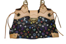 Load image into Gallery viewer, LOUIS VUITTON ルイヴィトン モノグラム マルチカラー 村上隆 ウルスラ ブラック ハンドバッグ M40124 美品 中古 4b004649