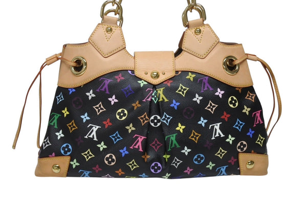 LOUIS VUITTON ルイヴィトン モノグラム マルチカラー 村上隆 ウルスラ ブラック ハンドバッグ M40124 美品 中古 4b004649