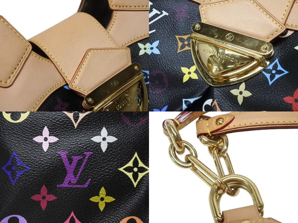LOUIS VUITTON ルイヴィトン モノグラム マルチカラー 村上隆 ウルスラ ブラック ハンドバッグ M40124 美品 中古 4b004649