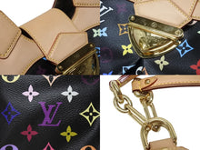 Load image into Gallery viewer, LOUIS VUITTON ルイヴィトン モノグラム マルチカラー 村上隆 ウルスラ ブラック ハンドバッグ M40124 美品 中古 4b004649