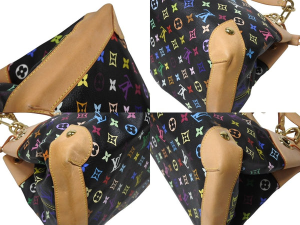 LOUIS VUITTON ルイヴィトン モノグラム マルチカラー 村上隆 ウルスラ ブラック ハンドバッグ M40124 美品 中古 4b004649