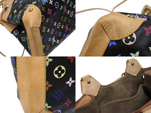 Load image into Gallery viewer, LOUIS VUITTON ルイヴィトン モノグラム マルチカラー 村上隆 ウルスラ ブラック ハンドバッグ M40124 美品 中古 4b004649
