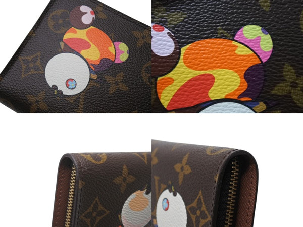 極美品 LOUIS VUITTON ルイ ヴィトン × 村上隆 コラボ 長財布 M61729 パンダ ポルトモネジップ モノグラムキャンバス 中古 4b004650