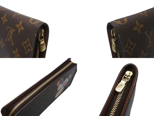 極美品 LOUIS VUITTON ルイ ヴィトン × 村上隆 コラボ 長財布 M61729 パンダ ポルトモネジップ モノグラムキャンバス 中古 4b004650