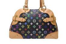Load image into Gallery viewer, 極美品 LOUIS VUITTON ルイヴィトン ショルダーバッグ クラウディア ノワール M40194 モノグラム マルチカラー ブラック 村上隆 中古 4b004651