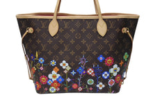 Load image into Gallery viewer, 新品未使用 LOUIS VUITTON ルイヴィトン モノグラム LV × TM ネヴァーフルMM トートバッグ M13271 村上隆 ブラウン ゴールド金具 中古 4b004653