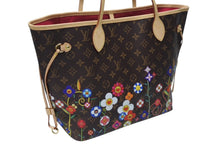 Load image into Gallery viewer, 新品未使用 LOUIS VUITTON ルイヴィトン モノグラム LV × TM ネヴァーフルMM トートバッグ M13271 村上隆 ブラウン ゴールド金具 中古 4b004653