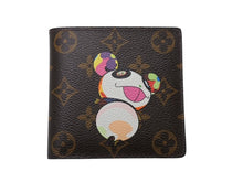 Load image into Gallery viewer, 極美品 LOUIS VUITTON ルイヴィトン ポルトフォイユマルコ M61666 二つ折り財布 村上隆 モノグラムパンダ 中古 4b004655