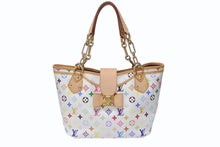 Load image into Gallery viewer, 極美品 LOUIS VUITTON ルイヴィトン 村上隆 モノグラムマルチカラー アニーMM ショルダーバッグ M40307 ホワイト ゴールド金具 中古 4b004656