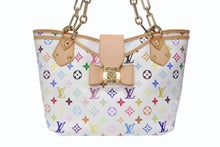 Load image into Gallery viewer, 極美品 LOUIS VUITTON ルイヴィトン 村上隆 モノグラムマルチカラー アニーMM ショルダーバッグ M40307 ホワイト ゴールド金具 中古 4b004656