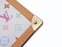 Load image into Gallery viewer, 新品同様 LOUISVUITTON ルイヴィトン ポシェットクレコインケース M92655 モノグラムマルチカラー 村上隆 ホワイト 中古 4b004657