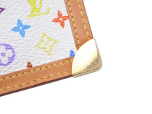 Load image into Gallery viewer, 新品同様 LOUISVUITTON ルイヴィトン ポシェットクレコインケース M92655 モノグラムマルチカラー 村上隆 ホワイト 中古 4b004657