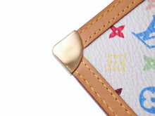 Load image into Gallery viewer, 新品同様 LOUISVUITTON ルイヴィトン ポシェットクレコインケース M92655 モノグラムマルチカラー 村上隆 ホワイト 中古 4b004657