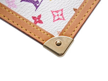 Load image into Gallery viewer, 新品同様 LOUISVUITTON ルイヴィトン ポシェットクレコインケース M92655 モノグラムマルチカラー 村上隆 ホワイト 中古 4b004657