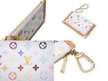 Load image into Gallery viewer, 新品同様 LOUISVUITTON ルイヴィトン ポシェットクレコインケース M92655 モノグラムマルチカラー 村上隆 ホワイト 中古 4b004657