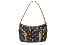 画像をギャラリービューアに読み込む, 極美品 LOUIS VUITTON ルイヴィトン ショルダーバッグ M40052 ロッジGM 村上隆 ノアール ブラック マルチカラー ゴールド金具 中古 4b004658