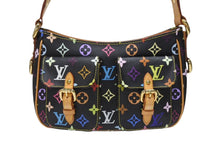 画像をギャラリービューアに読み込む, 極美品 LOUIS VUITTON ルイヴィトン ショルダーバッグ M40052 ロッジGM 村上隆 ノアール ブラック マルチカラー ゴールド金具 中古 4b004658