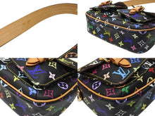 画像をギャラリービューアに読み込む, 極美品 LOUIS VUITTON ルイヴィトン ショルダーバッグ M40052 ロッジGM 村上隆 ノアール ブラック マルチカラー ゴールド金具 中古 4b004658