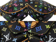 画像をギャラリービューアに読み込む, 極美品 LOUIS VUITTON ルイヴィトン ショルダーバッグ M40052 ロッジGM 村上隆 ノアール ブラック マルチカラー ゴールド金具 中古 4b004658