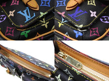 画像をギャラリービューアに読み込む, 極美品 LOUIS VUITTON ルイヴィトン ショルダーバッグ M40052 ロッジGM 村上隆 ノアール ブラック マルチカラー ゴールド金具 中古 4b004658