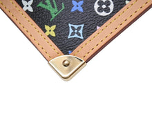 Load image into Gallery viewer, 極美品 LOUIS VUITTON ルイヴィトン ポシェットクレ コインケース ブラック マルチカラー 村上隆 M92654 ゴールド金具 中古 4b004659