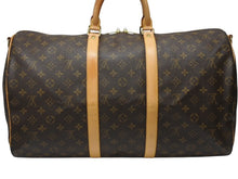 画像をギャラリービューアに読み込む, 極美品 LOUIS VUITTON ルイヴィトン モノグラム キーポルバンドリエール50 ブラウン M41416 ボストンバッグ 中古 4b004662
