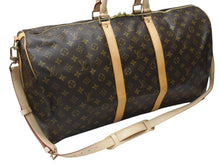 画像をギャラリービューアに読み込む, 極美品 LOUIS VUITTON ルイヴィトン モノグラム キーポルバンドリエール55 M41414 ボストンバック ブラウン 中古 4b004664