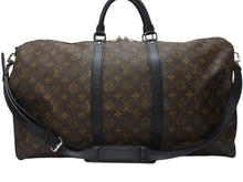 画像をギャラリービューアに読み込む, LOUIS VUITTON ルイヴィトン キーポル バンドリエール55 ボストンバッグ M56714 モノグラムマカサー ブラウン 美品 中古 4b004666