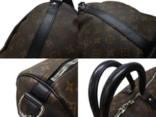 画像をギャラリービューアに読み込む, LOUIS VUITTON ルイヴィトン キーポル バンドリエール55 ボストンバッグ M56714 モノグラムマカサー ブラウン 美品 中古 4b004666