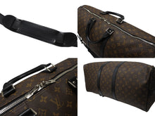 画像をギャラリービューアに読み込む, LOUIS VUITTON ルイヴィトン キーポル バンドリエール55 ボストンバッグ M56714 モノグラムマカサー ブラウン 美品 中古 4b004666