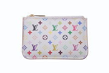 Load image into Gallery viewer, 極美品 LOUIS VUITTON ルイヴィトン ポシェット クレ コインケース 小銭入れ M93733 モノグラム マルチカラー ホワイト 村上隆 中古 4b004668
