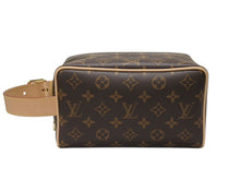 Load image into Gallery viewer, 新品未使用 LOUIS VUITTON ルイヴィトン ロッカー ドップ キット クラッチポーチバッグ M83112 ブラウン ゴールド金具 中古 4b004670