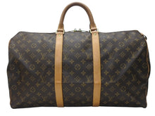 画像をギャラリービューアに読み込む, LOUIS VUITTON ルイヴィトン キーポル50 ボストンバッグ M41426 モノグラムキャンバス ブラウン ゴールド金具 美品 中古 4b004673