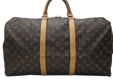 画像をギャラリービューアに読み込む, LOUIS VUITTON ルイヴィトン キーポル50 ボストンバッグ M41426 モノグラムキャンバス ブラウン ゴールド金具 美品 中古 4b004673