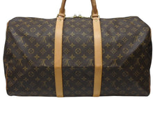 画像をギャラリービューアに読み込む, LOUIS VUITTON ルイヴィトン キーポル50 ボストンバッグ M41426 モノグラムキャンバス ブラウン ゴールド金具 美品 中古 4b004673